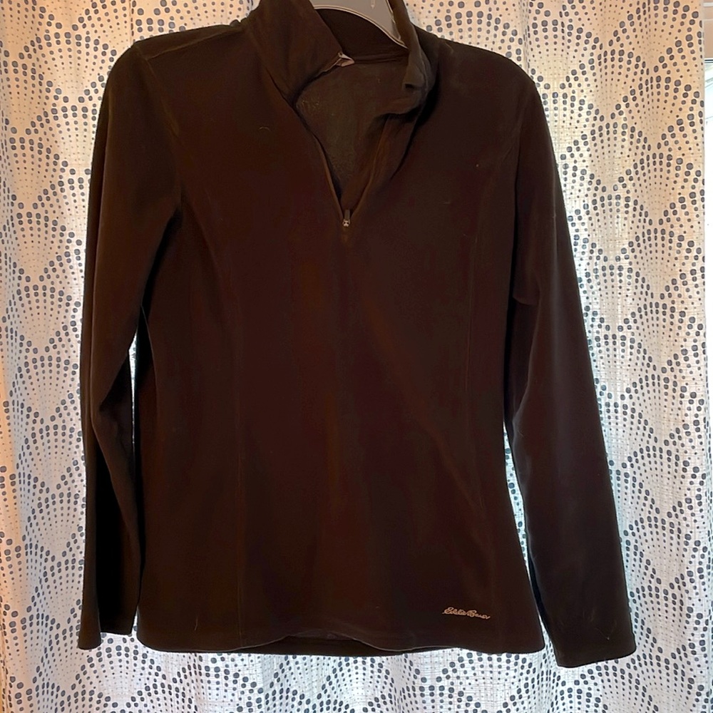 Eddie Bauer black polartec fleece pullover medium